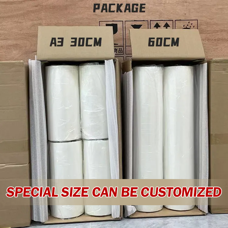 Hot-Peel/Instant-Peel / Cold Peel, Single or Double Matte DTF Film