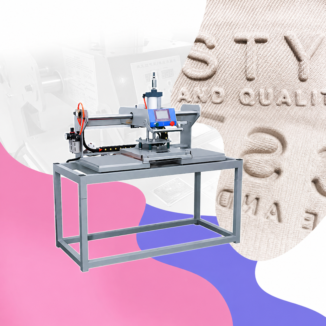 3D Effect Printing Silicone Heat Press Embossing Machine