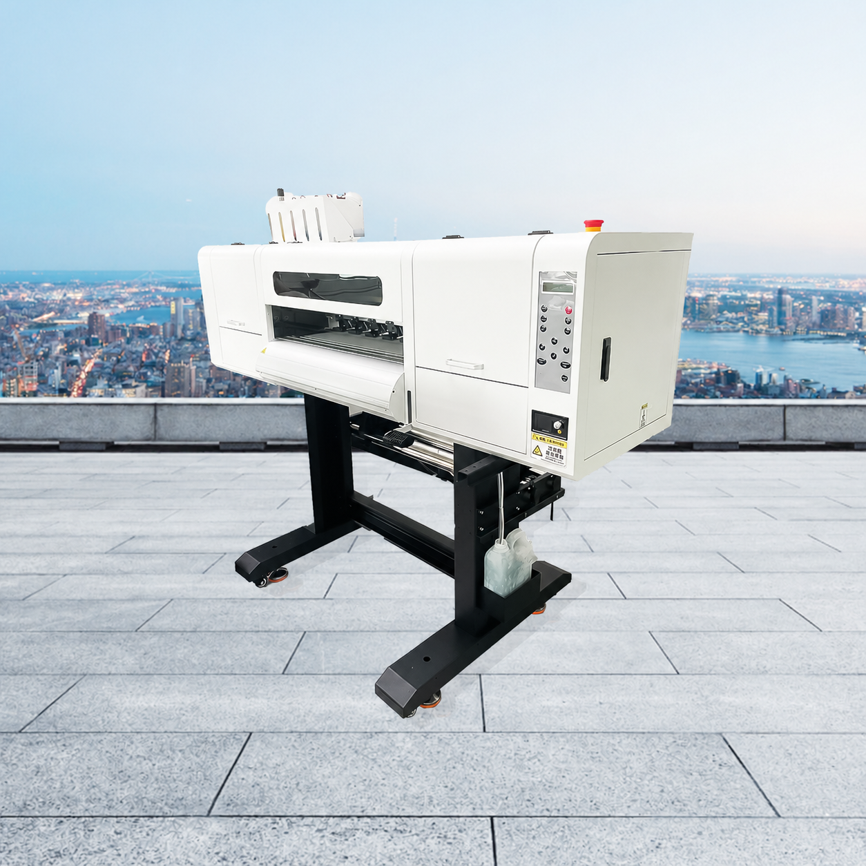 Over-Powder Thermal Transfer Drying Rewinding Exhausting DTF Powder Shaking Machine