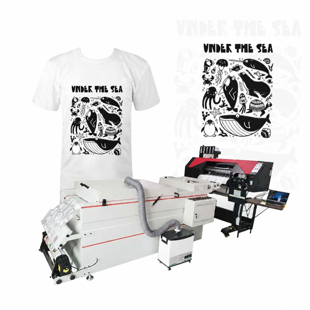 650MM Automatic DTF Powder Shaking Powder Shaker And Dryer Machine