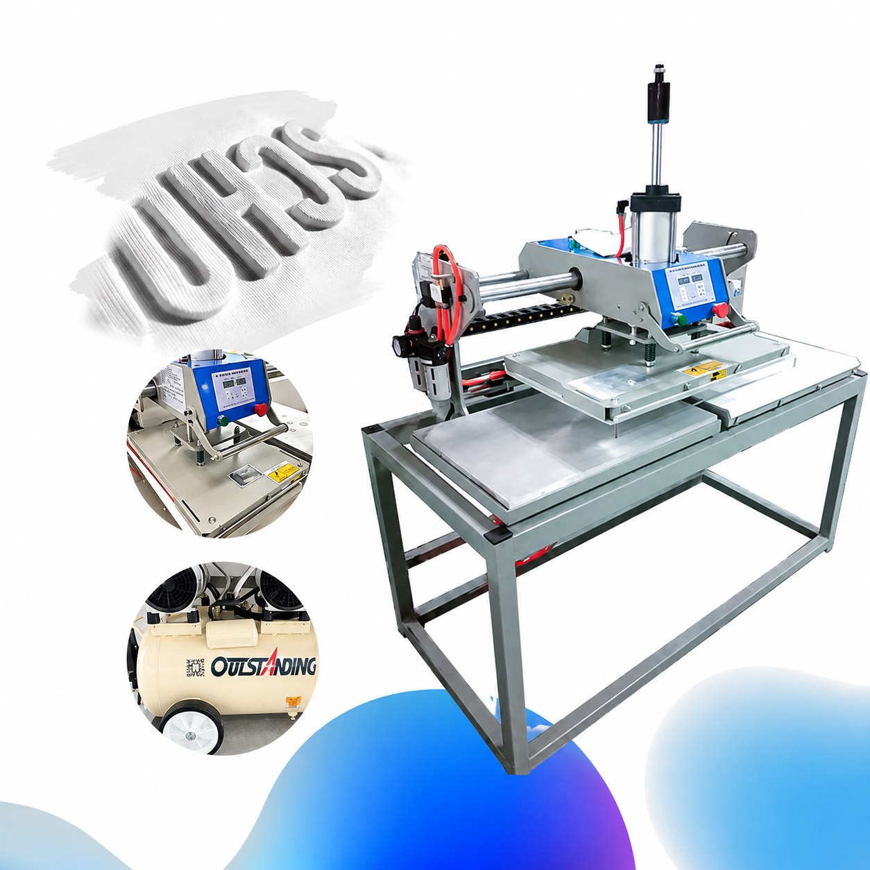 T-shirt Embossing Automatic Hydraulic Clothes Emboss Print Soft Silicone Logo Pressing Machinery