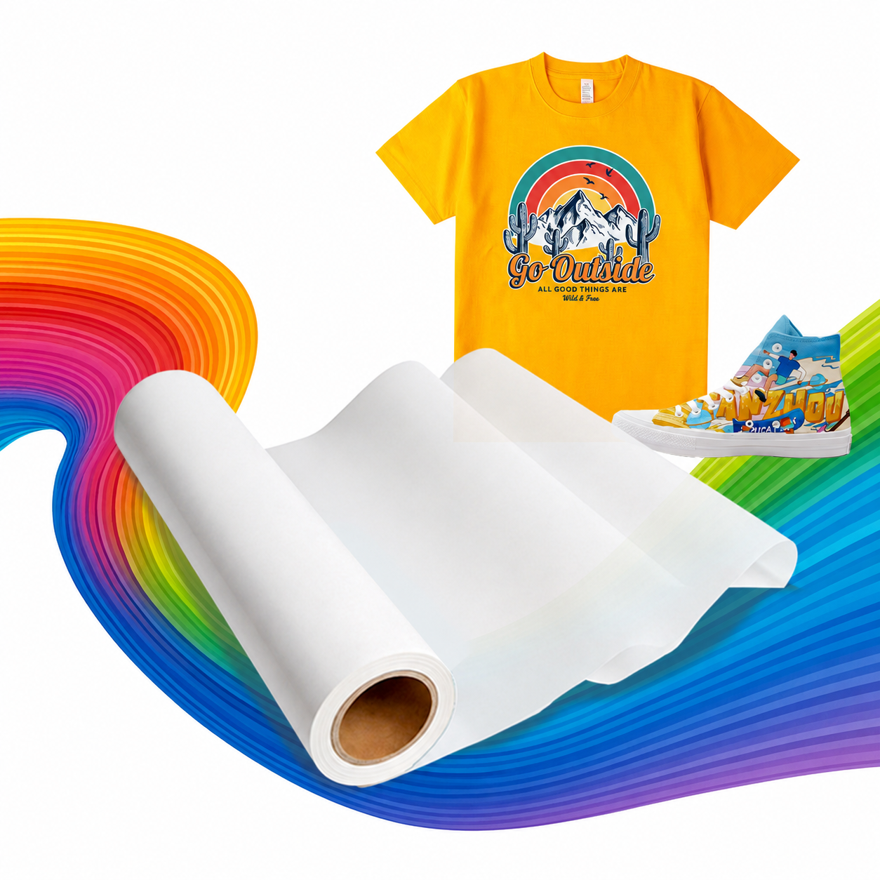 DTF Film Heat Transfer Printing PET Film Roll 60 Cm