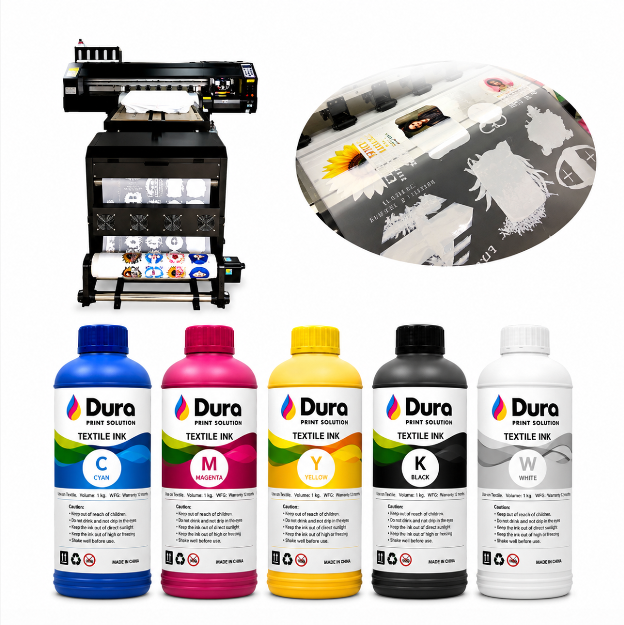 DTF Heat Transfer Pigment Splashjet CMYKW printer Ink